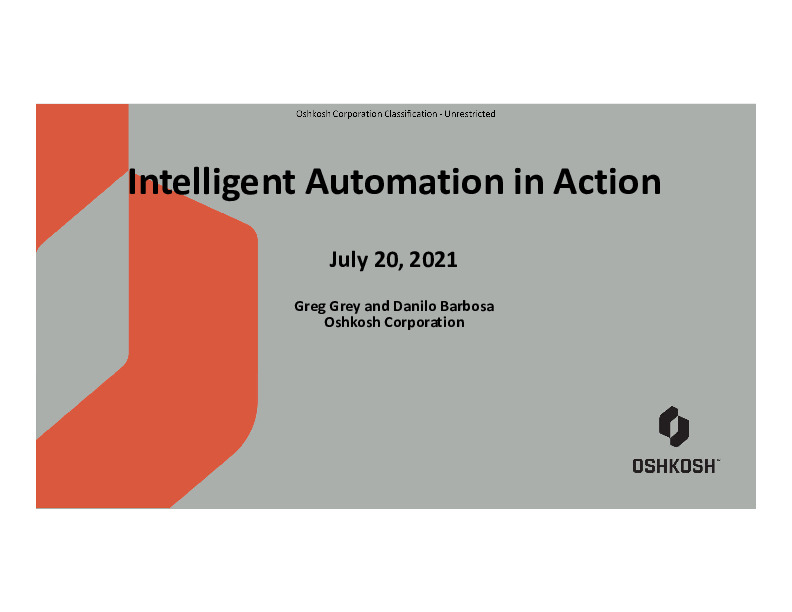 Intelligent Automation in Action at Oshkosh Corporation thumbnail
